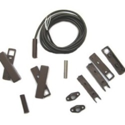 Ein-/Aufbaumagnetkontakt, 10m Kabel, braun