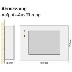 Bedien- und Anzeigeteile Serie D - Unterputz-Dose, Alu