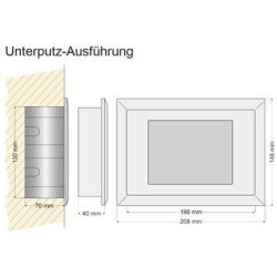 Bedien- und Anzeigeteile Serie D - Unterputz-Dose, Alu