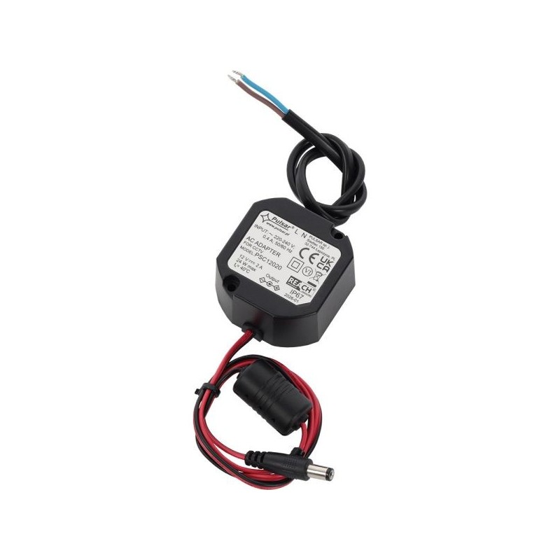 Impuls-Netzteil, 12V DC/2A, IP67, Einbau, 0,5 m