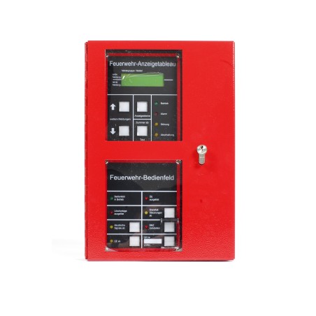 Feuerwehrinformations- und Bediensystem, eintüriges Stahlblech-aP-Gehäuse