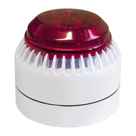 Akust./Optischer Signalgeber AOS BUS - AP-Kunststoffgehäuse,weiß,Blitzlampe rot