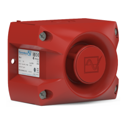 Akustischer Signalgeber PA 1, rot, 105 db(A) @ DIN-TON