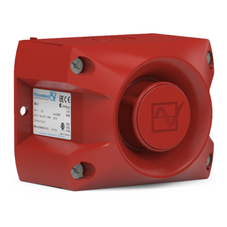 Akustischer Signalgeber PA 1, rot, 105 db(A) @ DIN-TON