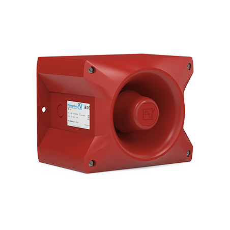 Akustischer Signalgeber PA 10, rot , 117 db(A) @ DIN-TON