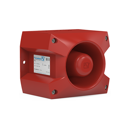 Akustischer Signalgeber PA 5, rot, 107 db(A) @ DIN-TON