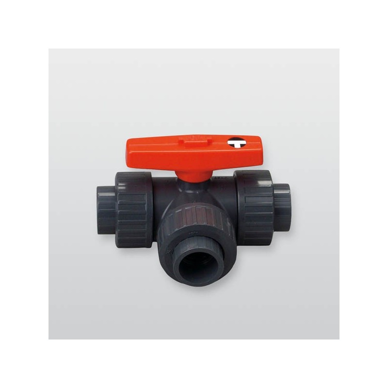 Tristranski kroglični ventil MV 25 PVC
