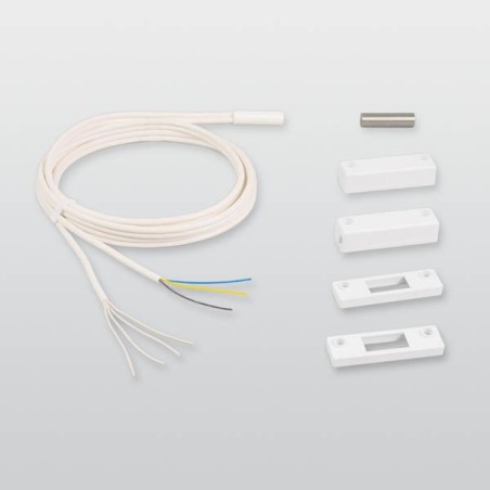 Magnetni kontakt MK15 v setu z montažnim ohišjem 5 m prometno bela