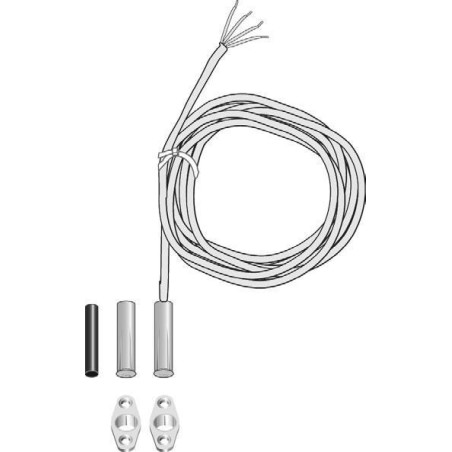 Einbaumagnetkontakt EMK 46, Kl. B - Farbe weiß, 5 m Kabel