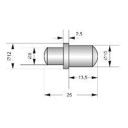 Standard-Aufdruckbolzen - Aufdruckkraft ca. 35 N