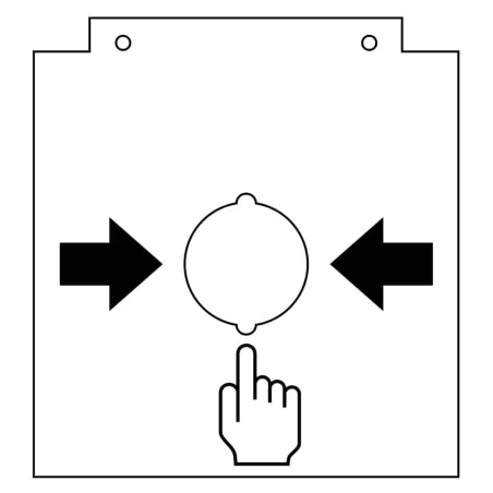 Bedienfeldfolie für großen Handmelder 80490x, neutral, EN 54, VPE=10 Stück