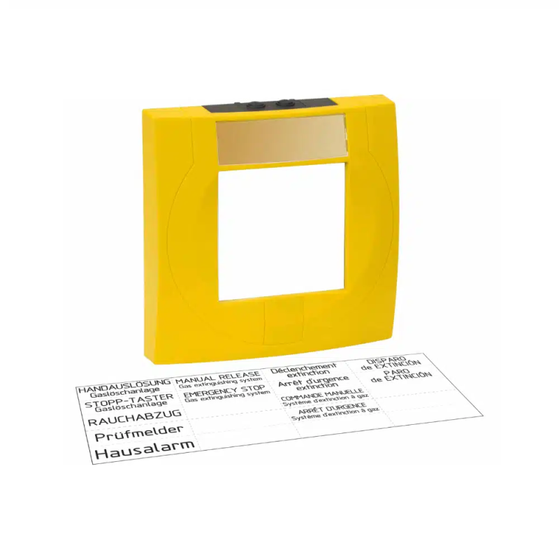 Handmelder Gehäuse, gelb mit Glas, gelb, ähnlich RAL 1021