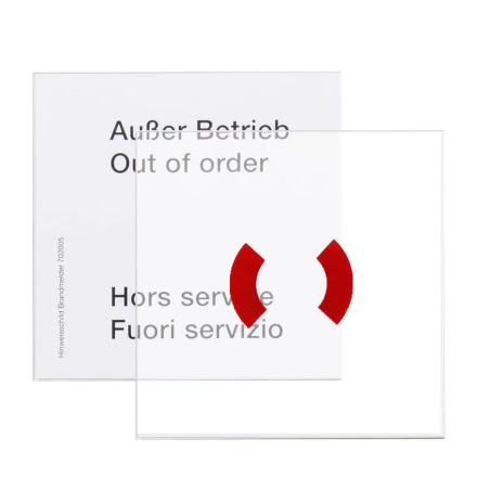 Ersatzglasscheibe rot Handmeldergehäuse 7047XX/7048XX, große Bauform,VPE=10STK