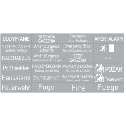 Universelle Beschriftungsfeldfolie für großen Handmelder ABS, weiß, VPE=10 Stück