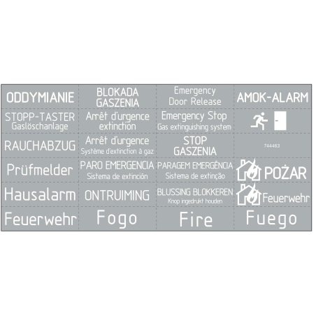 Universelle Beschriftungsfeldfolie für großen Handmelder ABS, weiß, VPE=10 Stück