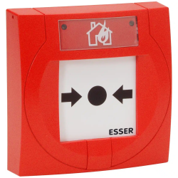 IQ8 Handmelder kompakt, rot mit Glas, mit Trenner, ESSER