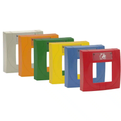 IQ8 Handmelder kompakt, rot mit Glas, mit Trenner, ESSER