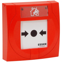 Standard Handmelder kompakt, rot mit Glas, ESSER