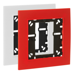 Montagerahmen für kleine Handmelder rot und weiß