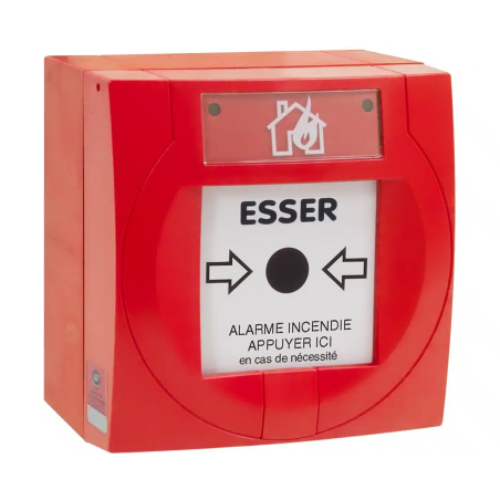 IQ8 Handmelder kompakt, rot mit Kunststoffscheibe/Trenner, ESSER G205132