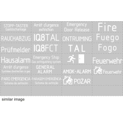 Universelle Beschriftungsfolie für kleine Handmelder, weiß, VPE=10 Stück