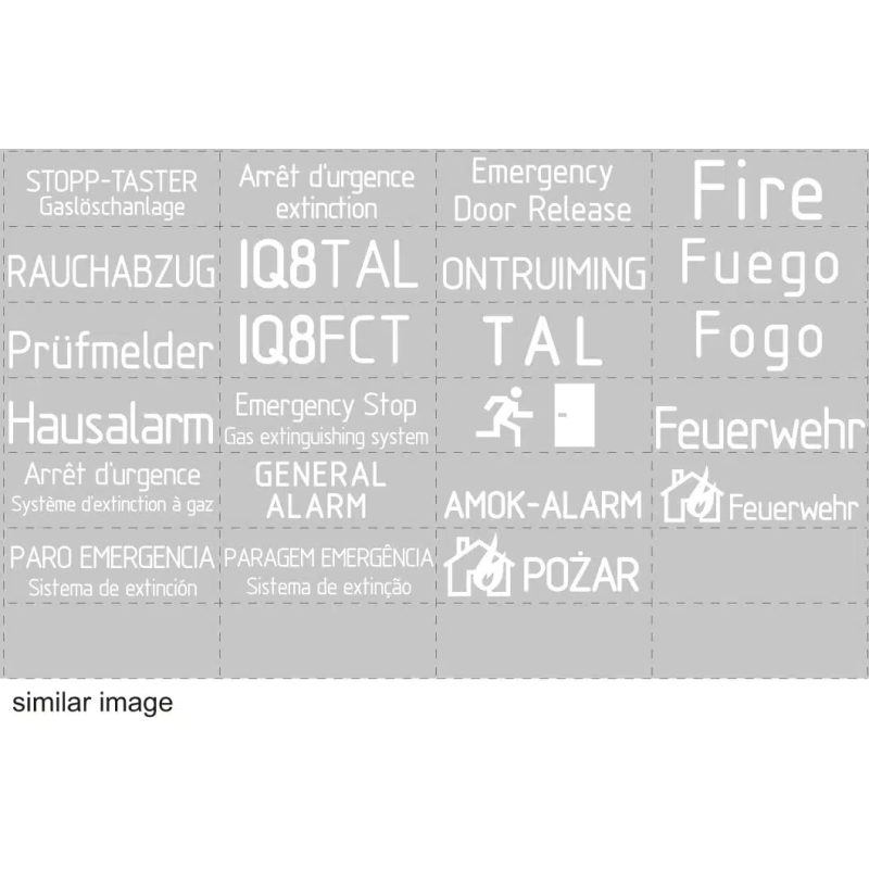 Universelle Beschriftungsfolie für kleine Handmelder, weiß, VPE=10 Stück