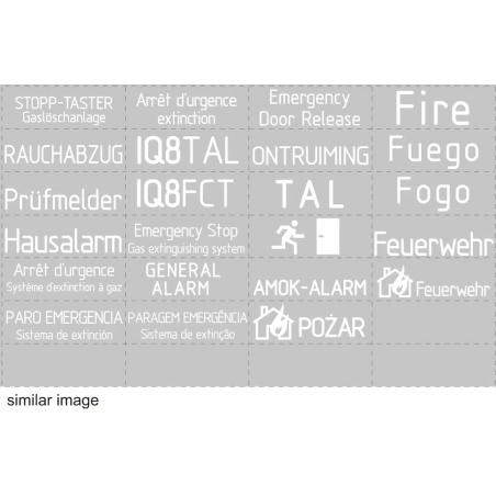 Universelle Beschriftungsfolie für kleine Handmelder, weiß, VPE=10 Stück