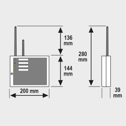 IQ8Wireless Funkkoppler EN54-25 für Wandmontage