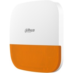 Funk-Außensirene, orange Kalotte, Grad 2, weiß, IP65, 110db