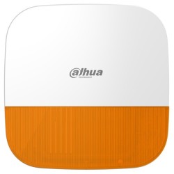 Funk-Außensirene, orange Kalotte, Grad 2, weiß, IP65, 110db