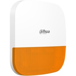 Funk-Außensirene, orange Kalotte, Grad 2, weiß, IP65, 110db