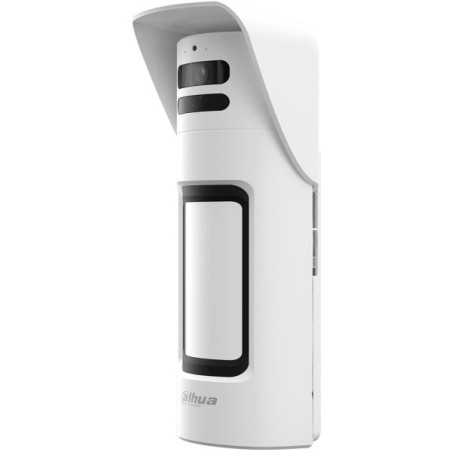 Funk-PIR/MW-Bewegungsmelder mit Kamera, 15m/90°, IR 15 m, Haustierimmun, Grad 2, IP66, weiß