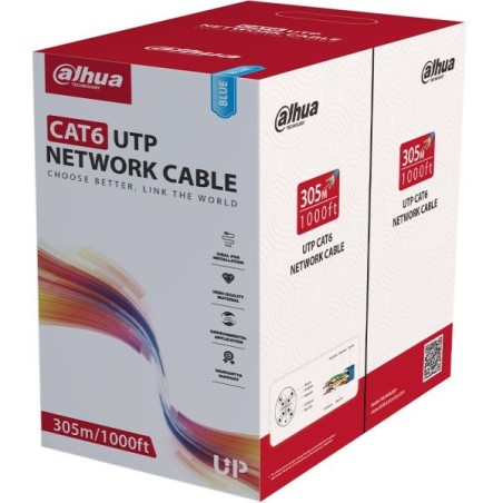 CAT6 UTP-Kabel, 305 m, blau