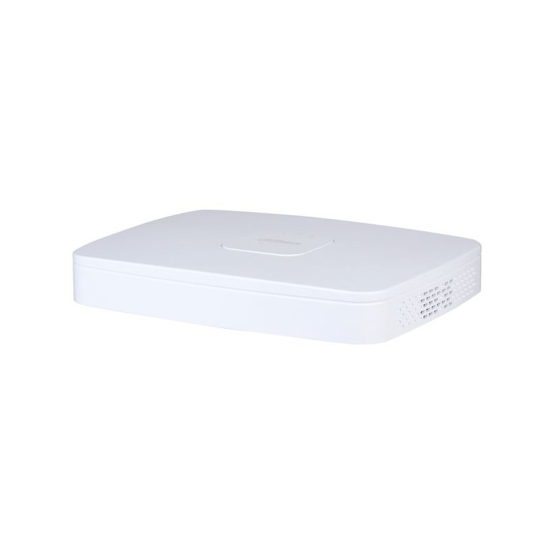 IP-PoE-snemalnik, 8 kanalov IP, 8 kanalov PoE, 1x SATA á 20 TB, 1U, bel