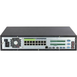 IP-PoE-Rekorder, 64 Kanäle IP, 16 Kanäle PoE, 8x SATA à 20 TB, 2U, schwarz