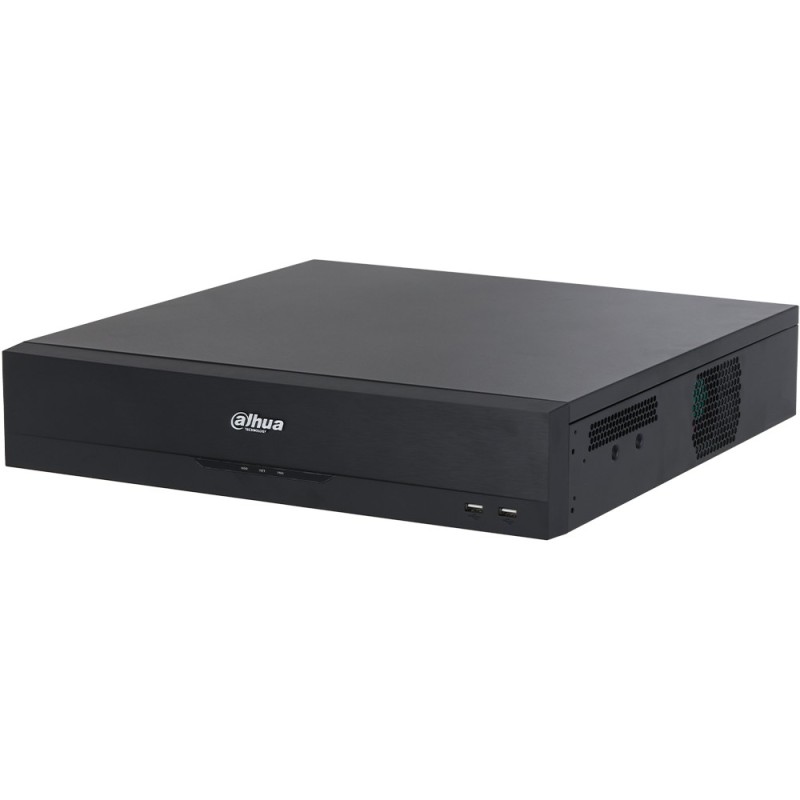 IP-snemalnik, 64 kanalov IP, 8x SATA à 20 TB, 2U, črn