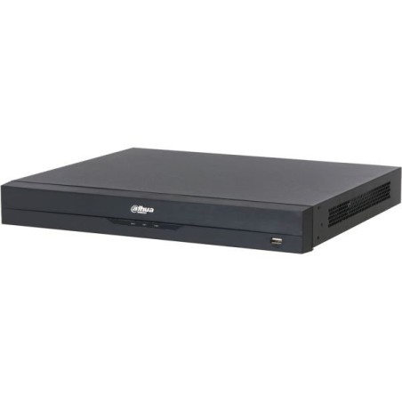 IP-PoE-Rekorder, 16 Kanäle IP, 16 Kanäle PoE, 2x SATA à 20 TB, 1U, schwarz