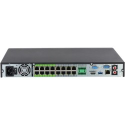 IP-PoE-Rekorder, 16 Kanäle IP, 16 Kanäle PoE, 2x SATA à 20 TB, 1U, schwarz