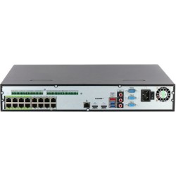 IP-PoE-Rekorder, 32 Kanäle IP, 16 Kanäle PoE, 4x SATA à 20 TB, 1.5U, schwarz