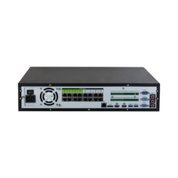 Dahua IP-PoE-snemalnik, 16 kanalov, 16 kanalov IP, PoE, 8x SATA à 16 TB, 2U, črn