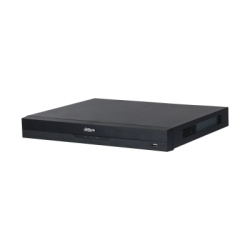 Dahua IP-PoE-snemalnik, 16 kanalov IP, 16 kanalov PoE, 2x SATA à 16 TB, 1U, črn