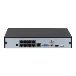 Dahua WizSense IP-snemalnik, 8 kanalov, 8x PoE, H.265+, 1 SATA à 16TB