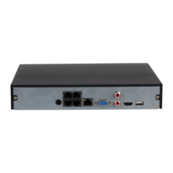 Dahua IP-PoE-Rekorder, 4 Kanäle, 4x PoE, max. 12MP, WizSense, H.265+, 1 SATA à 10TB