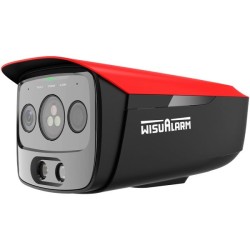 IP-Thermal-Bullet-Kamera, Flame Detection, 5 MP, 3,2/4 mm, IR 50 m, IP67, rot, schwarz