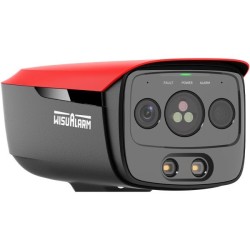 IP-Thermal-Bullet-Kamera, Flame Detection, 5 MP, 3,2/4 mm, IR 50 m, IP67, rot, schwarz