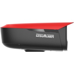 IP-Thermal-Bullet-Kamera, Flame Detection, 5 MP, 3,2/4 mm, IR 50 m, IP67, rot, schwarz