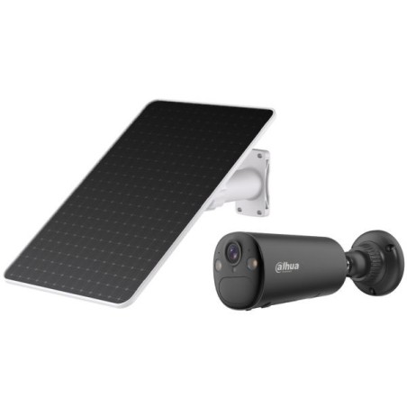 IP-WLAN-Bullet-Kamera, 4 MP, 2,1 mm, IR 15 m, mit Solarpanel, inkl. Akku 6,5 Ah, IP66, schwarz