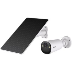 IP-WLAN-Bullet kamera, 4 MP, 2,1 mm, IR 15 m, s solarnim panelom, vklj. akumulator 6,5 Ah, IP66, bela