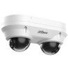 IP-Dual-Head-Dome-Kamera, 2x 4 MP, 2,8 mm, IR 30 m, IP67, IK10, weiß