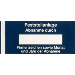 Aufkleber Feststellanlage für Errichter